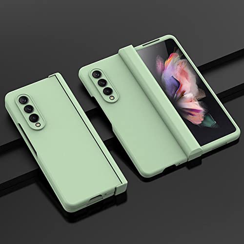 Coque PC Samsung Galaxy Z Fold 4 et 3 vert clair rigide avec découpe précise
