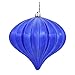 Vickerman 386781 - 5.7" Cobalt Shiny Onion Christmas Tree Ornament (3 pack) (N151222DSV)