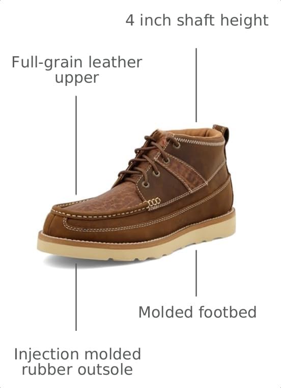 Image of Twisted X Men's Leather Lace-Up Rubber Sole Driving Moccasins