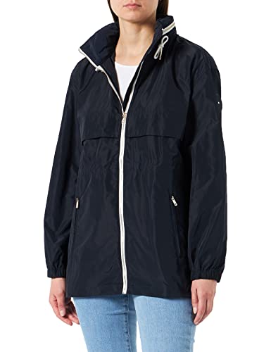 Tommy Hilfiger Damen Windbreaker Jacke mit Kapuze, Blau (Desert Sky), M