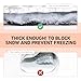 Yekoaru Heavy Duty Winter Car Snow Cover, Thickened Enlarge Hail Protector Cover, Waterproof Windshield Frost Cover with Side Window & Rearview Mirror, Fit for Most Cars (Silver)
