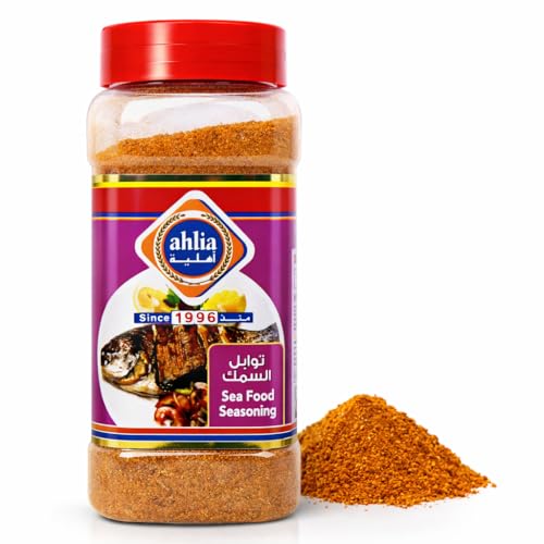 Mediterranean Seafood Seasoning 8.1 oz – Lemon Herb Fish Seasoning for Salmon & Shrimp – Gourmet Mild Seafood Spice Blend – Ahlia