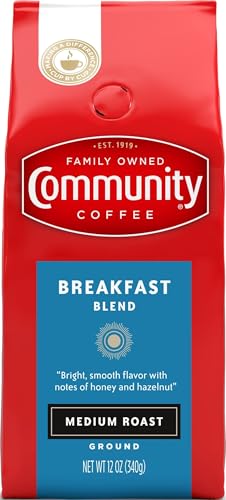 Image of Community Coffee Breakfast Blend, Ground Coffee, Medium Roast, 12 Ounce Bag (Pack of 1)