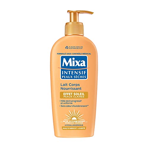 MIXA Piel intensamente seca, leche corporal, autobronceador, piel clara