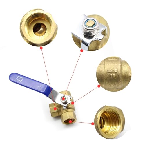 Válvulas de control de flujo de tres vías con mango regulable para fluidos 4