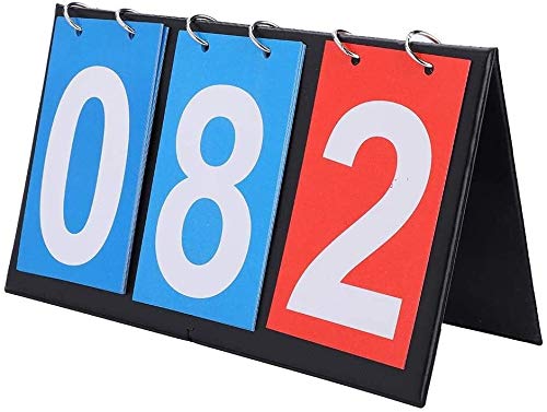 Aioneer Tragbare 2/3/4-Stellige Flip-Sport-Anzeigetafel Mit Punktezähler Für Tischtennis, Basketball, Badminton Und Fußballtraining-3-digit