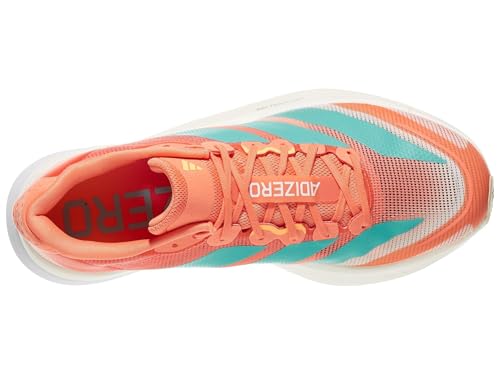 Adidas Women's Adizero Boston 13 Running Shoes Sneaker, Semi Coral/Flash Aqua/Flash Orange, 84