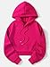 SHENHE Women's Drawstring Plain Basic Crop Top Hoodie Casual Hooded Sweatshirt Pullover Hot Pink XS