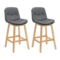 Amazon｜バースツール フェイクレザーのカウンターハイトチェア2脚