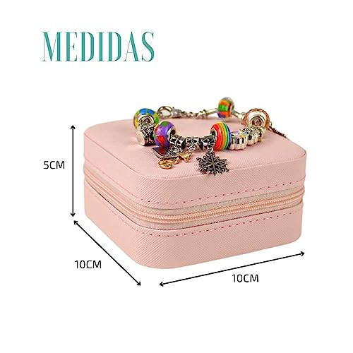 Kit Pulseiras E Bijuterias Infantil Para Montar Com 67pçs Estojo E Sacolinha Para Presente Linda E S