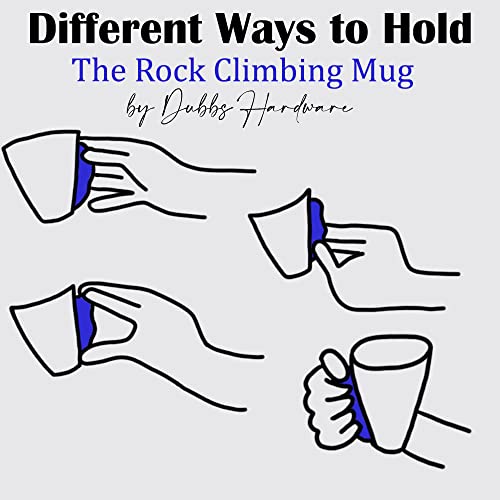 Rock Climbing Mug - Rock Climbing Gear - Climber Hold Mug - Mountain Climbing Accessories and Gifts - Pinch Hold Mug - Great Training for your Grip!