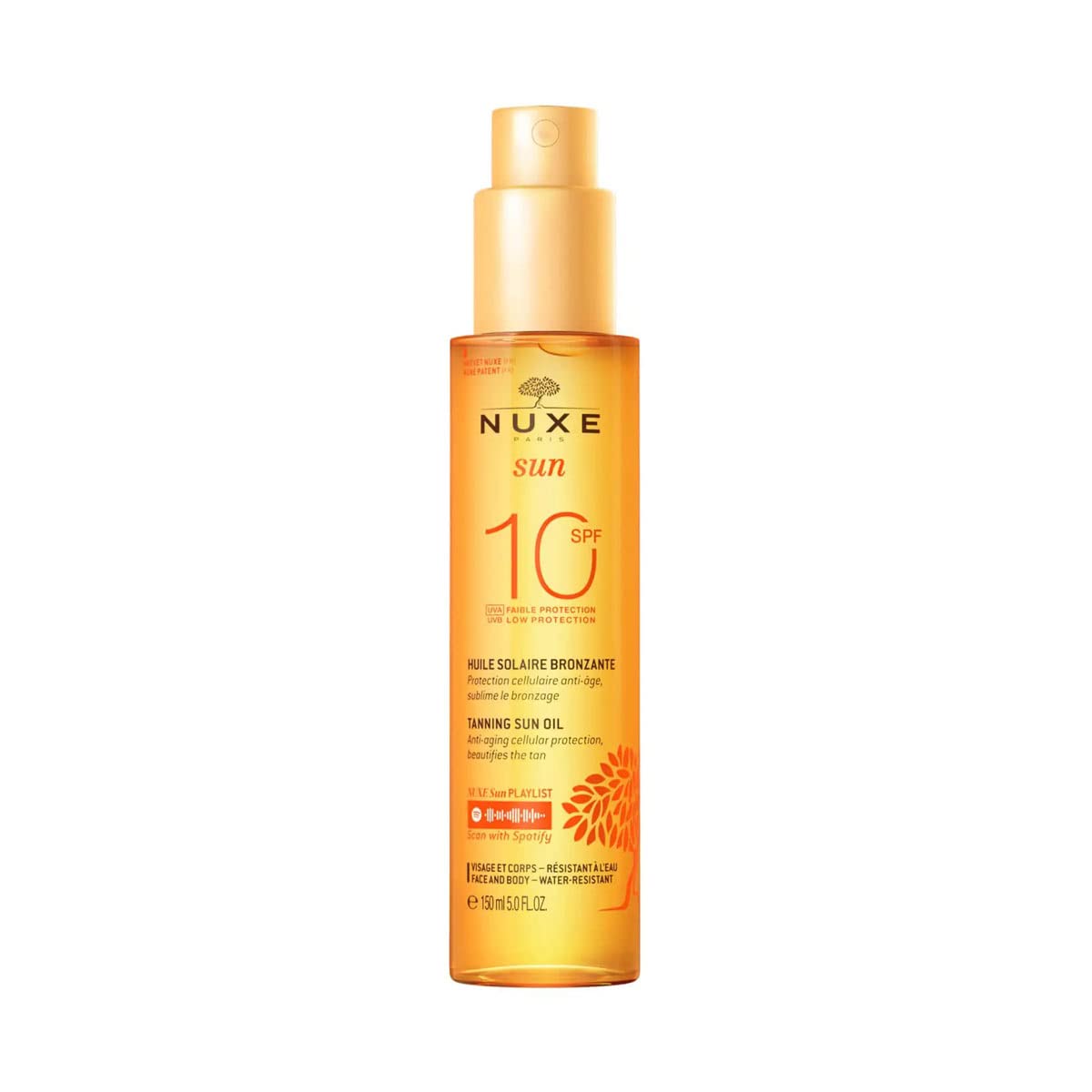 Nuxe Sun Huile Bronzante Visage Et Corps Spf10 Spray 150 Ml