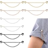 8 Pcs Magnetic Clothing Clips with Chain Multi-Function Hijab Magnets Button for T Shirt Women Clothes Cinch Clip Pant Cuff Hems
