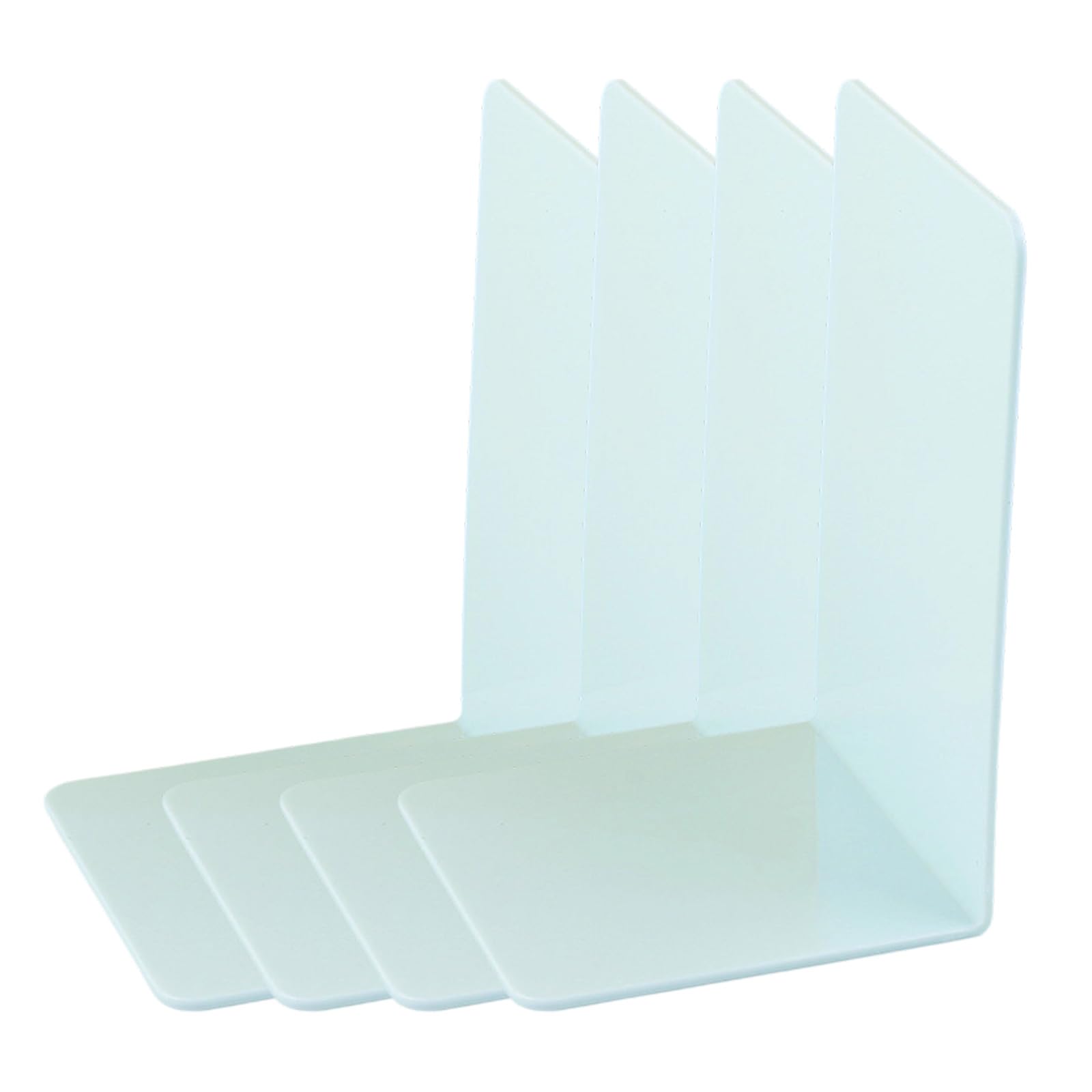 4 Pcs Acrylic Bookends Book Holders Shelf Bookends Rack Book Stoppers Decorative Bookend for Acrylic