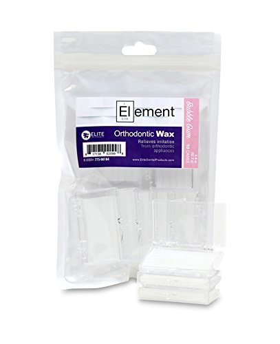 Element Dental Orthodontic Wax 10 Pack-10 Colors/scents Available (White/Bubble gum)