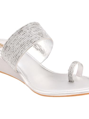 Image of SilverArrow Fashionable Stylish Ethnic Heel Sandal Wedges Sandal Sandal For Womens And Girls