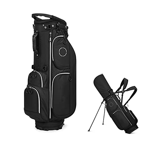 Golf Push Cart Bag, Golf Stand Bag with 5 Way Divider Portable, There are 5 Independent Partitions On The Top, Good Stability, 2023 Model, PU Leather Waterproof