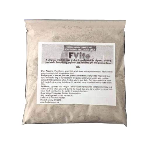 F Vite 500g Calcium Fine Essential Bird Grit Vitamin Mineral Supplement Replaces Grit & Cuttlefish All Birds