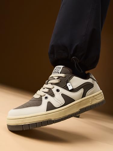 Image of The Souled Store Urban Blaze: Women and Girls Colorblocked Lace Up Low Top Stylish Sneakers with Flexibility & Comfort