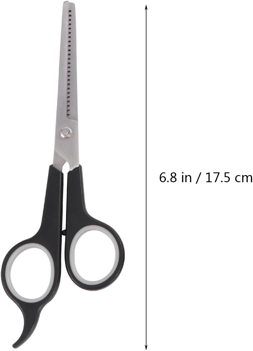 2pcs Pet Hairdressing Scissors Ergonomic Black Grooming Shears for Dogs Cats Includes Teeth Straight Scissors Resistant for Effortless Grooming