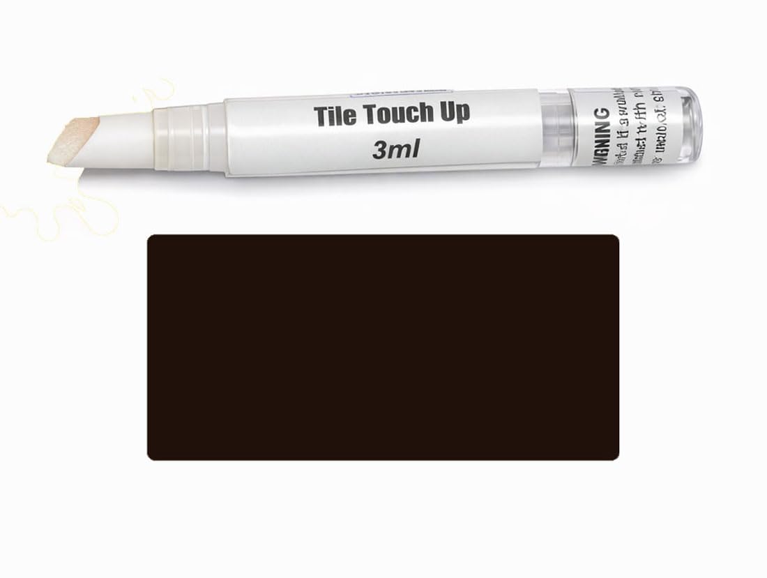 V-Fix Tile Touch Up Paint Pen – Scratch & Chip Repair for Ceramic & Porcelain Tiles, Water-Based - 3ml (Dark Brown)