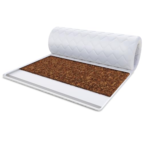 FDM Matratzentopper KOKOS-KALTSCHAUM Matratze Topper 180x200 cm Kaltschaum Kokos Härtegrad H4 Höhe ca. 4 cm Allergiker Geeignet Öko-Tex Weiß