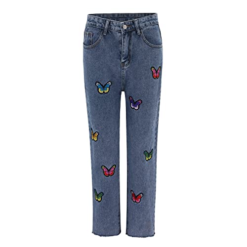 Jeans blanc large taille haute résolvant le manque d'élasticité - 4