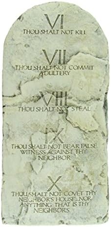 Supportiback Treasure Gurus The Ten Commandments Tablets Cast Stone Tablet Set image 4