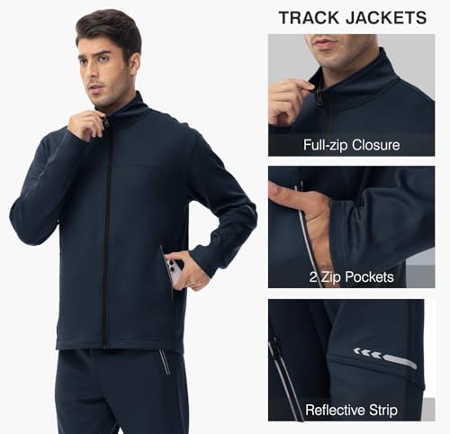 Image of TBMPOY Men's Tracksuits Sweatsuits for Men Sweat Track Suits 2 Piece Casual Athletic Jogging Outfits Full Zip Sets