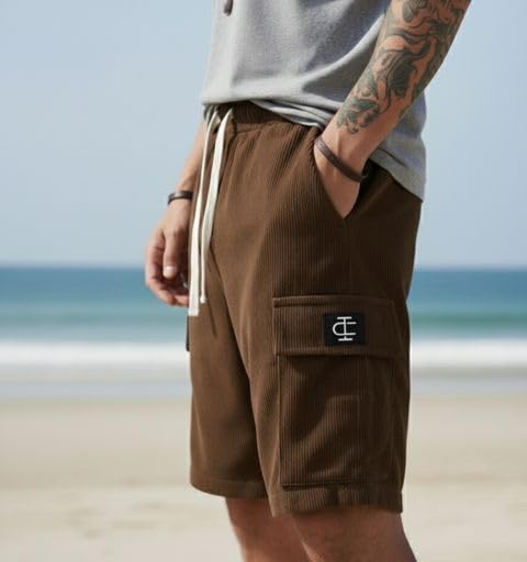 Image of INDICLUB Men's Athletic Performance Shorts,Casual Everyday Wear, Comfortable Drawstring Style