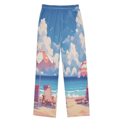 Boys' Pants Beach Sea Cloud Sky Long Bottoms Jogger Pants Elastic Waist Trousers with Pockets S-XL