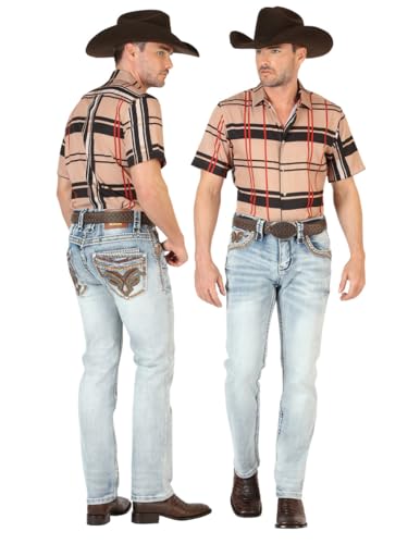 Centenario Men's Premium Denim Boot Cut Pants - Light Blue 45531