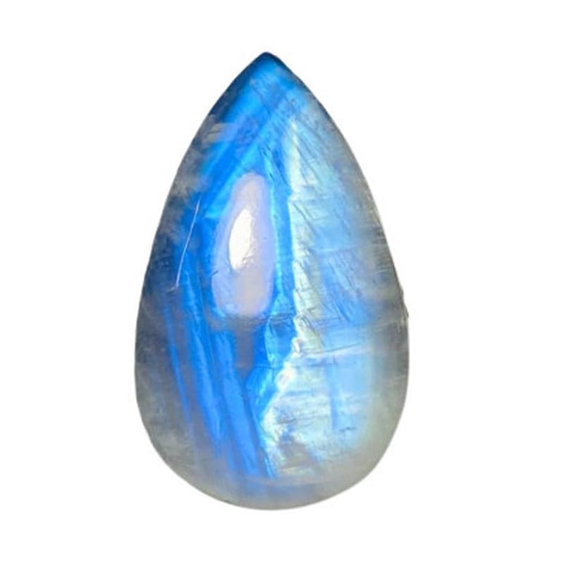 Pierre de lune naturelle poire pour bague et collier DIY bohème chic