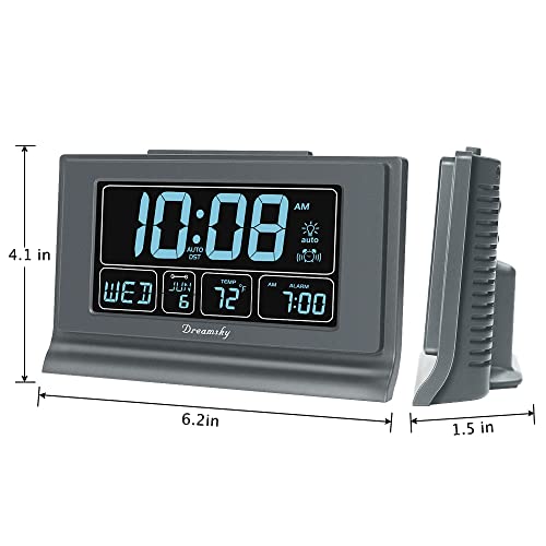 image for DreamSky Digital Alarm Clock with Battery Backup, 5 Inch Large Display