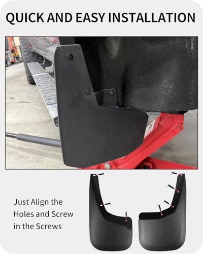 Image of Premium Mud Flaps for Silverado Trucks,4PC Direct Fit Splash Guards for 2007-2013 Chevy Silverado 1500 /2500HD /3500HD | All-Weather Mud Guards Front & Rear
