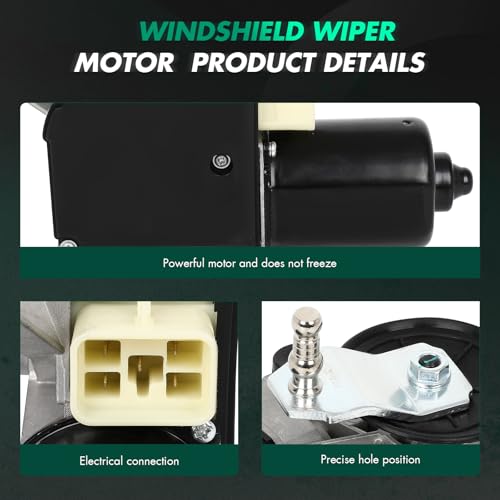 Image of SCITOO Front Windshield Wiper Motor Replacement fit for 1988-1990 for Chevrolet for C1500,1988-1990 for Chevrolet for C2500 OE: 22071770, 22100490,40-186,40186