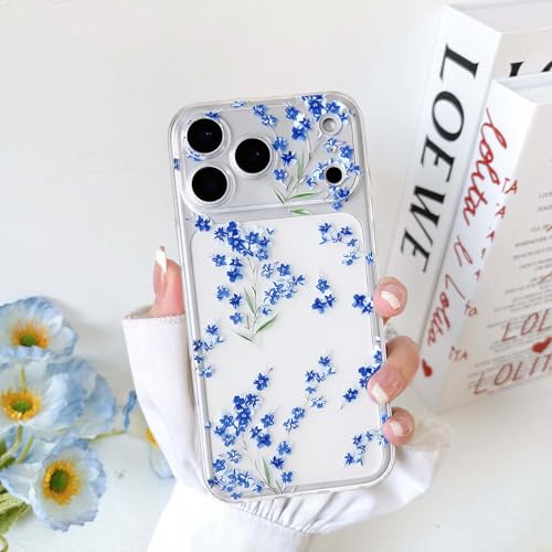 NITITOP for iPhone 17 Pro Max Case Cute Clear Flower Floral - Blue by NITITOP - Used condition - Image 5