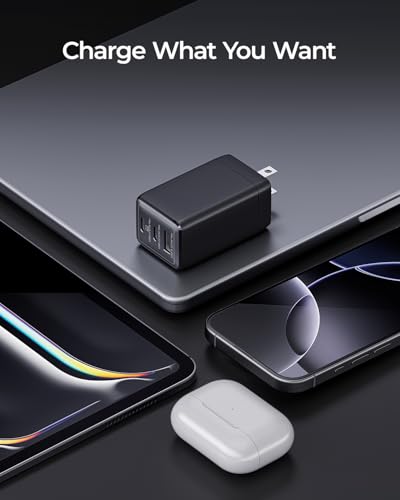 67W USB C Charger, 3-Port GaN Fast Charging Block with Foldable Plug - image 6