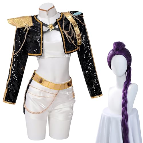 Zickdom Disfraz de cosplay de anime de mujeres Mujeres con peluca para Halloween...