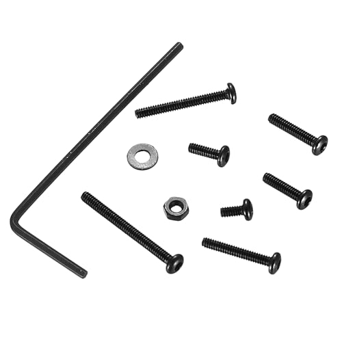 M2 Schrauben Set, 600 Stück Linsenkopf Innensechskantschrauben Muttern Set mit Unterlegscheiben Set, Schwarz Rundkopfschrauben und Muttern Sortiment Kit, Maschinenschrauben Gewindeschrauben Set