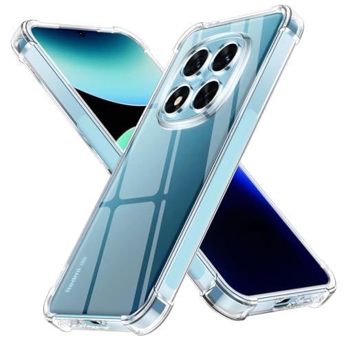 Knrlqim Cover Compatibile con Xiaomi Redmi Note 14 Pro 4G 6,67',Custodia per Telefono in Silicone Antiurto Trasparente,Sottile Morbida in Silicone TPU Anti-Graffio Chiaro Protettiva Case