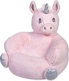 Children's Plush Pink Unicorn Character Chair