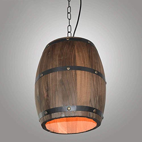 Lustre table à manger en bois rétro avec plafonnier suspension LED pour style loft - 2