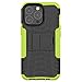 JMstore Cover Compatibile con iPhone 13 PRO Max SchermoVetro temperato,[Staffa] Custodia in Silicone Misto Doppio (Verde)