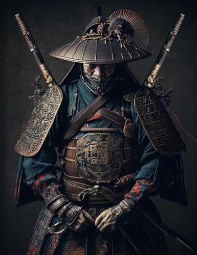 Gwezmxs Mittelalter Schwerthalter Rücken für Katana, Herren Samurai Cosplay Kostüm, LARP Accessoires, Schwarz