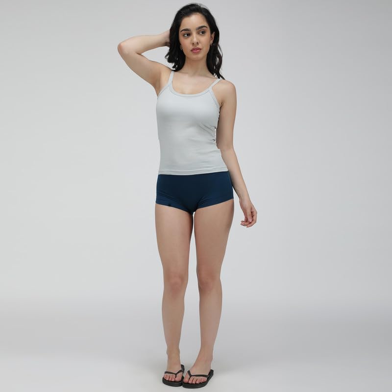 Image of Amul Comfy Cotton Adjustable Slips|Camisole|Pack of 3| Innerwear for Women(Assorted Colours May Vary)