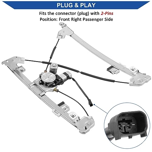 Obaee 741-429 Front Right Passenger Side Power Window Regulator and Motor Assembly Compatible with Ford F-150 2004-2008, Lincoln Mark LT Base 2006-2008, Standard Cab or Crew Cap - Thumbnail 4