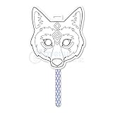 Inhalt: 1 Maske zum Ausmalen. Thema: Wolf