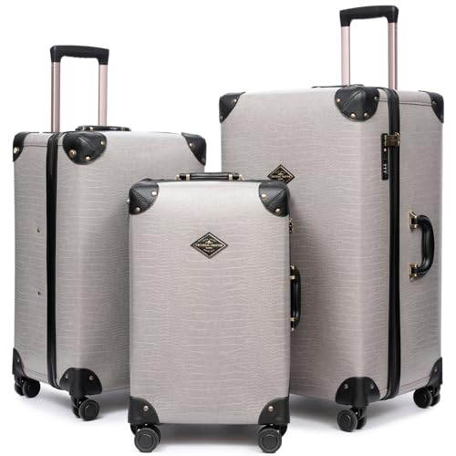Universal Trotter 3-Piece Vintage Luggage Set with TSA Lock