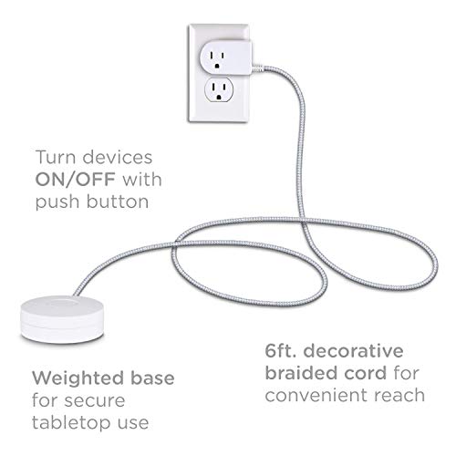 image for Cordinate Extension Cord with Switch On/Off Plug, 6 Ft Braided Power C